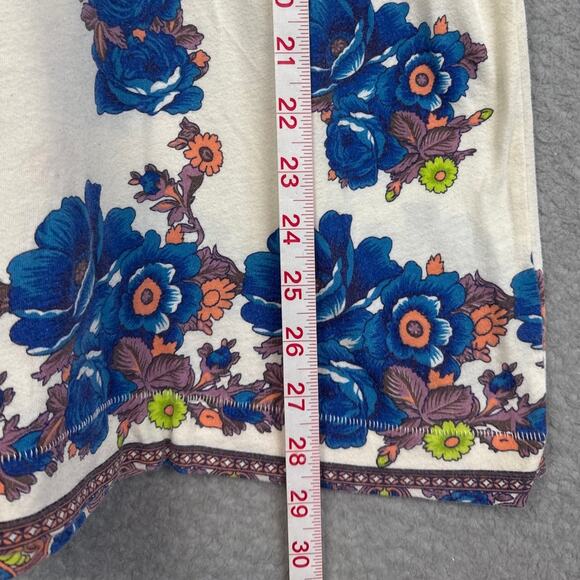 Vintage Y2k Free People Mini Dress Floral Lace Detail Size L Bohemian Retro Fall - Picture 6 of 10